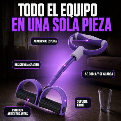 Detalle tecnico: estribos con base negra estriada antideslizante y agarres de espuma