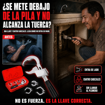 Llave Multiusos de Plomero 4 en 1
