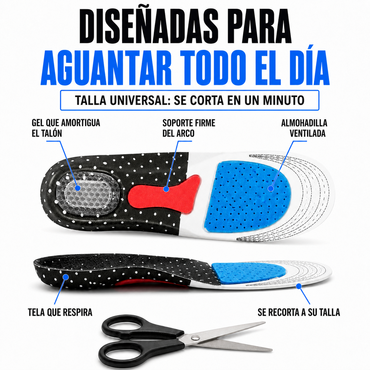 Plantillas Ortopédicas de Gel — 2 Pares