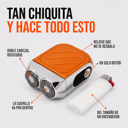 Rasuradora Pro Portátil de Doble Cabezal