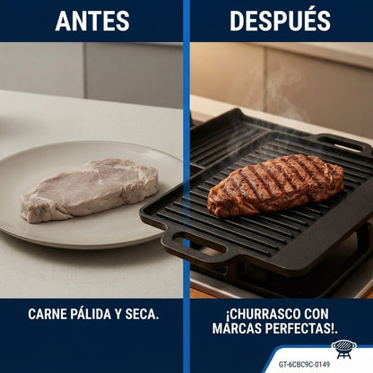 Parrilla Pro de Hierro Reversible
