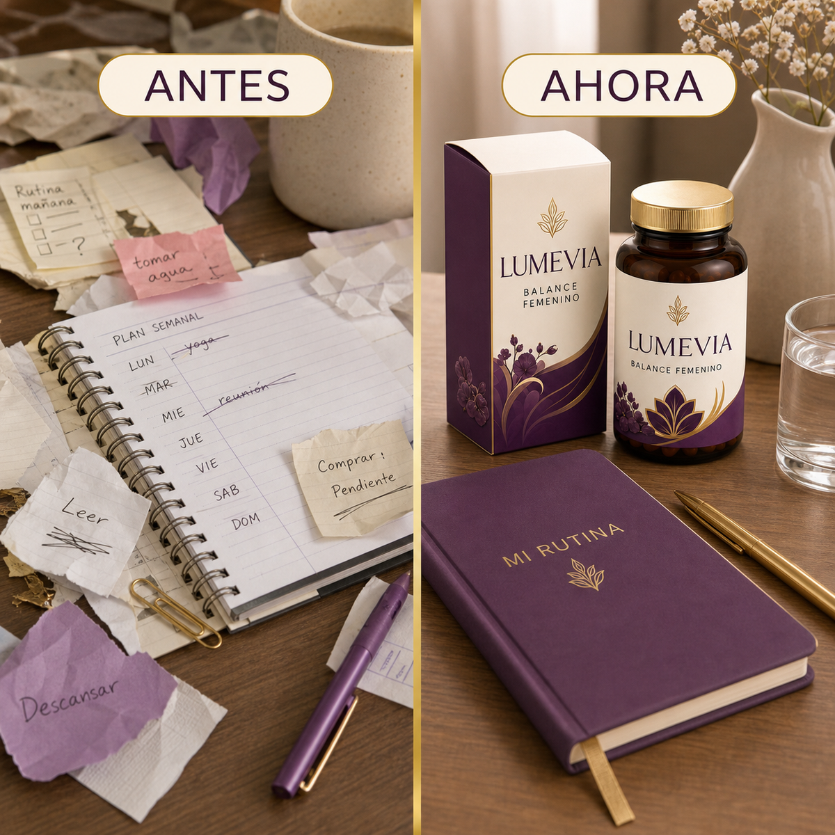 Comparación visual de Balance Femenino