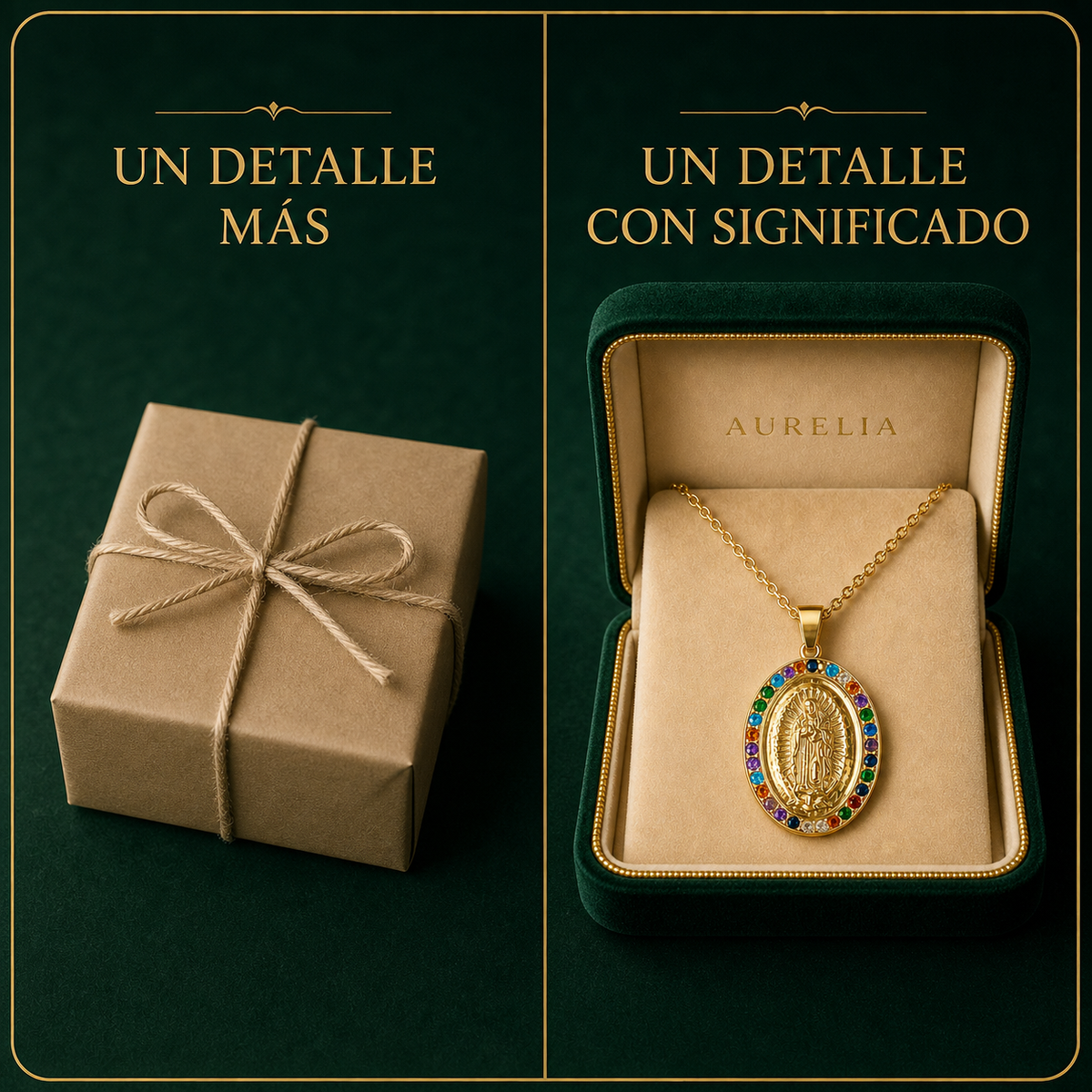 Comparación visual de Collar Virgen